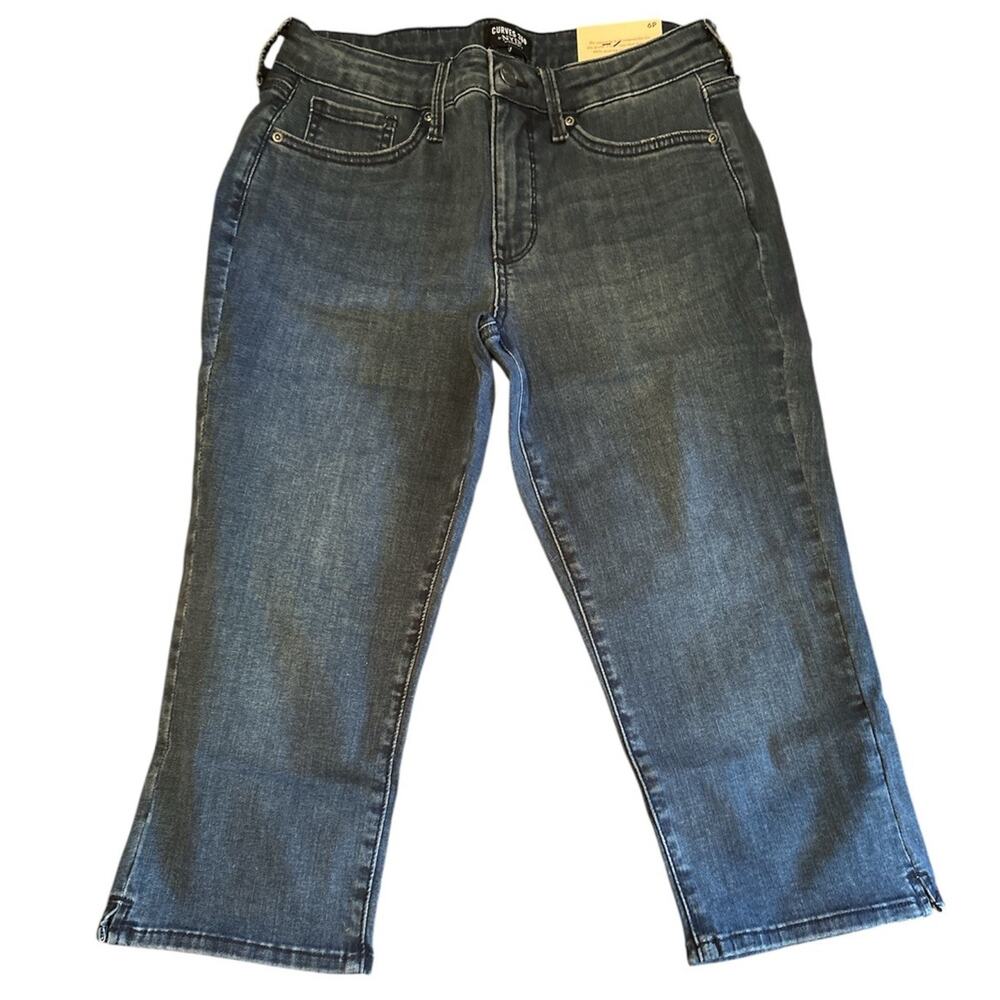 NYDJ Curves 360 Slim Straight Capri‎ Jeans- Caliente-Calliente 6p Petite